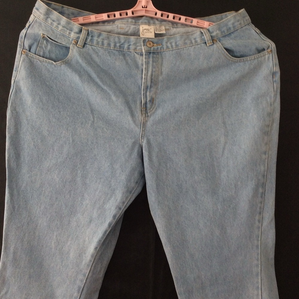 Just My Size Jeans Womens Light Wash Blue Classic Stretch High Rise Cotton 24P - Picture 2 of 9
